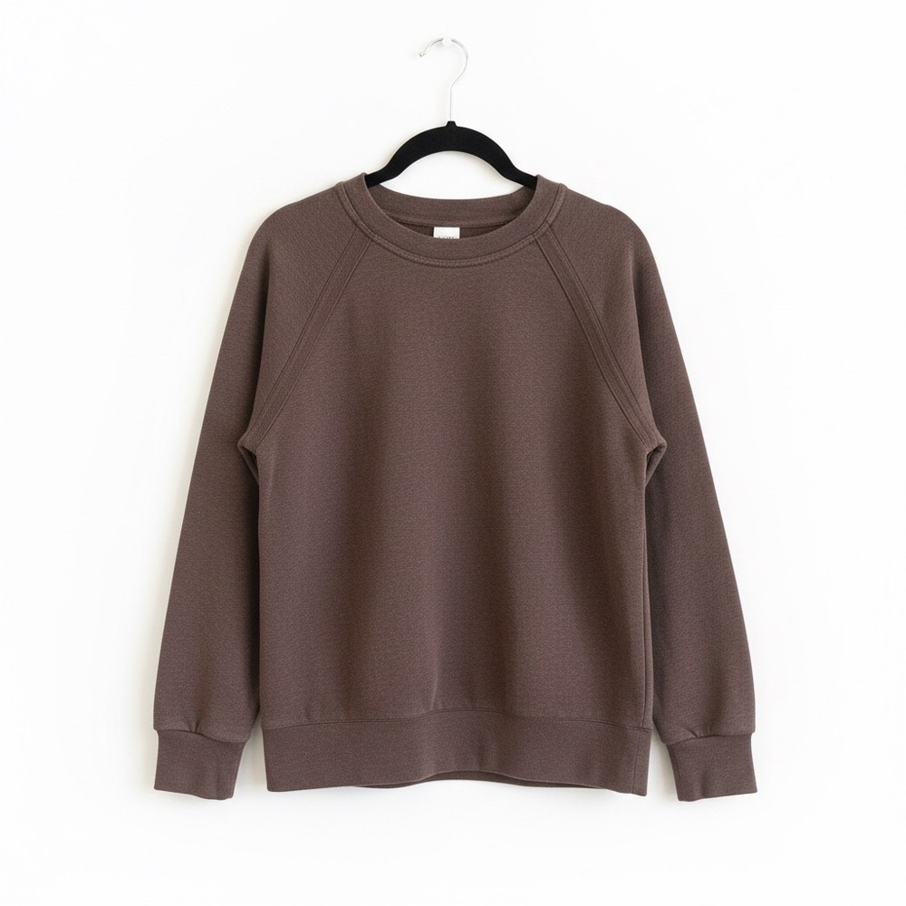 Prana Yoga Women's Cozy Up Brown Pullover Crewneck Sweatshirt Small